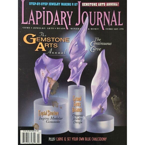 Lapidary Journal Magazine February 1998 Step by Step Jewelry Making - Picture 1 of 9
